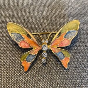 Enamelled Butterfly Brooch